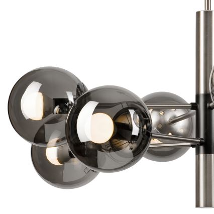 Κρεμαστό φωτιστικό ROLLO 8xE14/5W/230V ματ χρώμιο/φιμέ