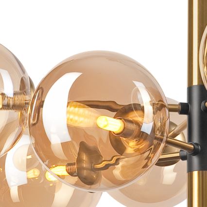 Κρεμαστό φωτιστικό ROLLO 8xG9/5W/230V χρυσό/φιμέ μπεζ