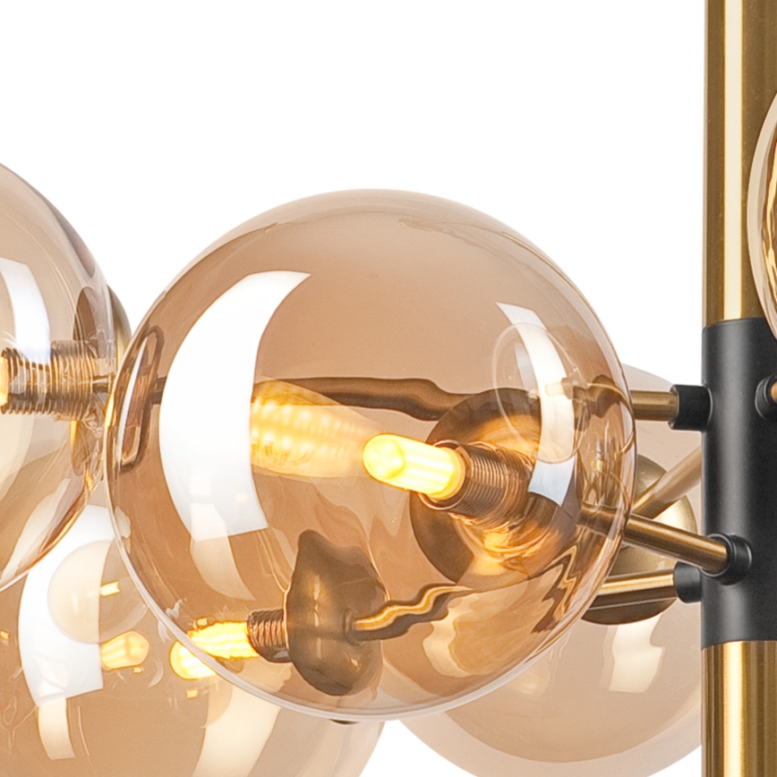 Κρεμαστό φωτιστικό ROLLO 8xG9/5W/230V χρυσό/φιμέ μπεζ