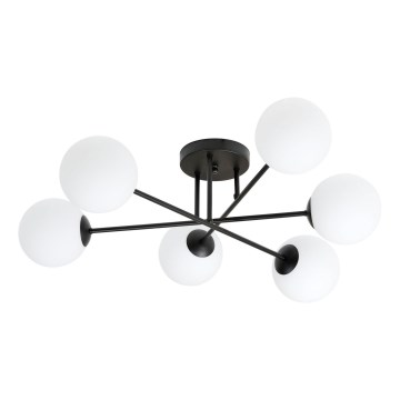 Κρεμαστό φωτιστικό ROMA 6xE14/10W/230V μαύρο/λευκό