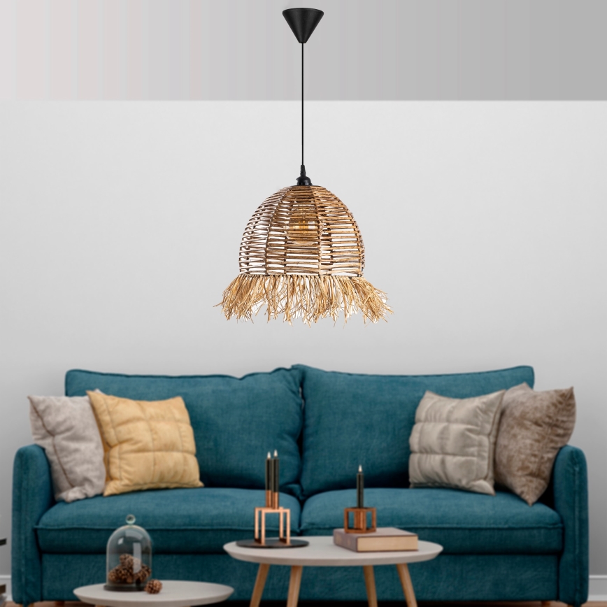 Κρεμαστό φωτιστικό RUYO με καλώδιο 1xE27/40W/230V καφέ