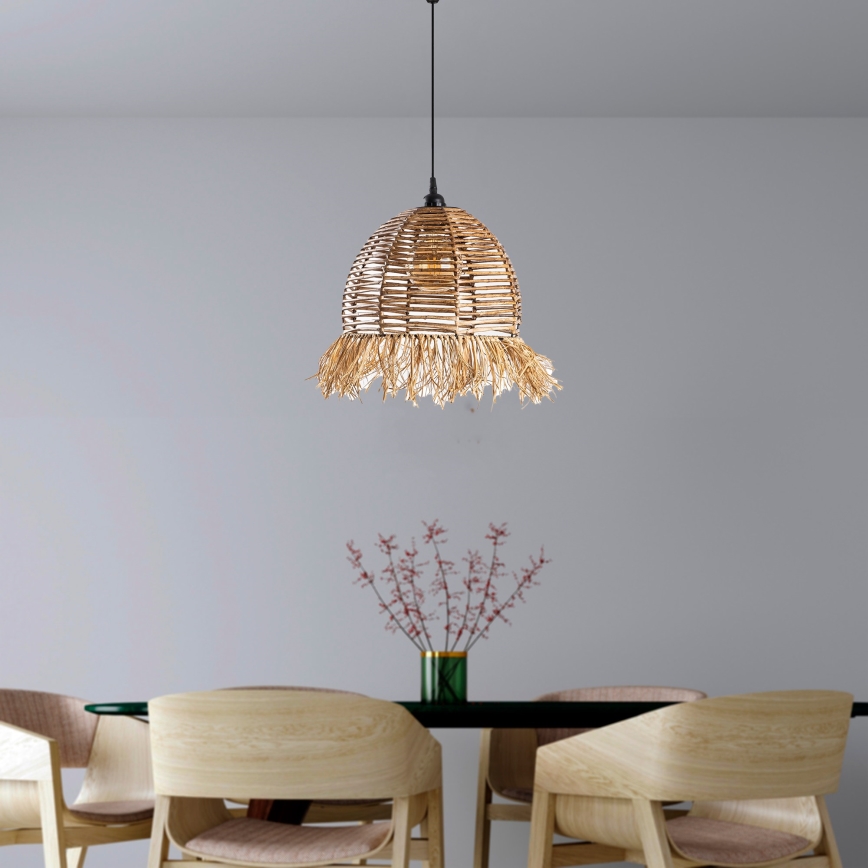 Κρεμαστό φωτιστικό RUYO με καλώδιο 1xE27/40W/230V καφέ