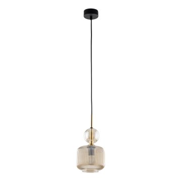 Κρεμαστό φωτιστικό SOPHIA με καλώδιο 1xE14/10W/230V μαύρο/καπνιστό μπεζ