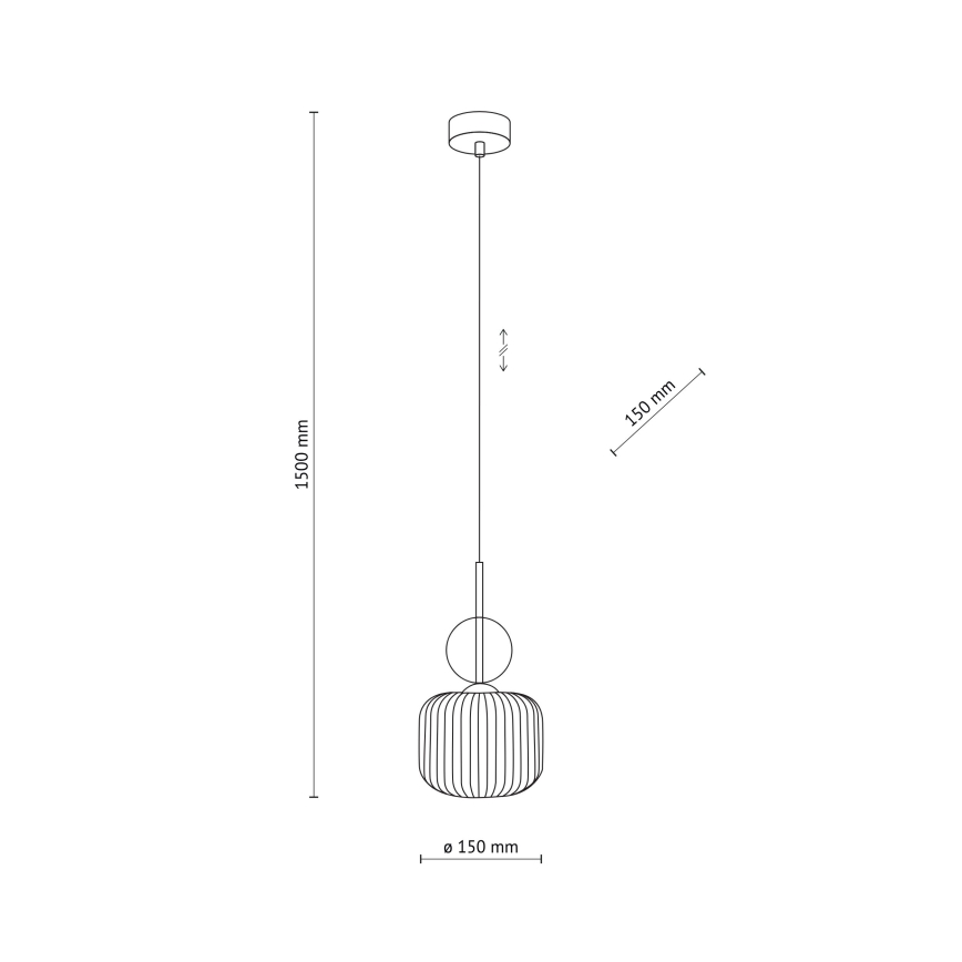 Κρεμαστό φωτιστικό SOPHIA με καλώδιο 1xE14/10W/230V μαύρο/καπνιστό μπεζ