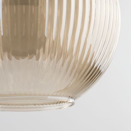 Κρεμαστό φωτιστικό SOPHIA με καλώδιο 1xE14/10W/230V μαύρο/καπνιστό μπεζ
