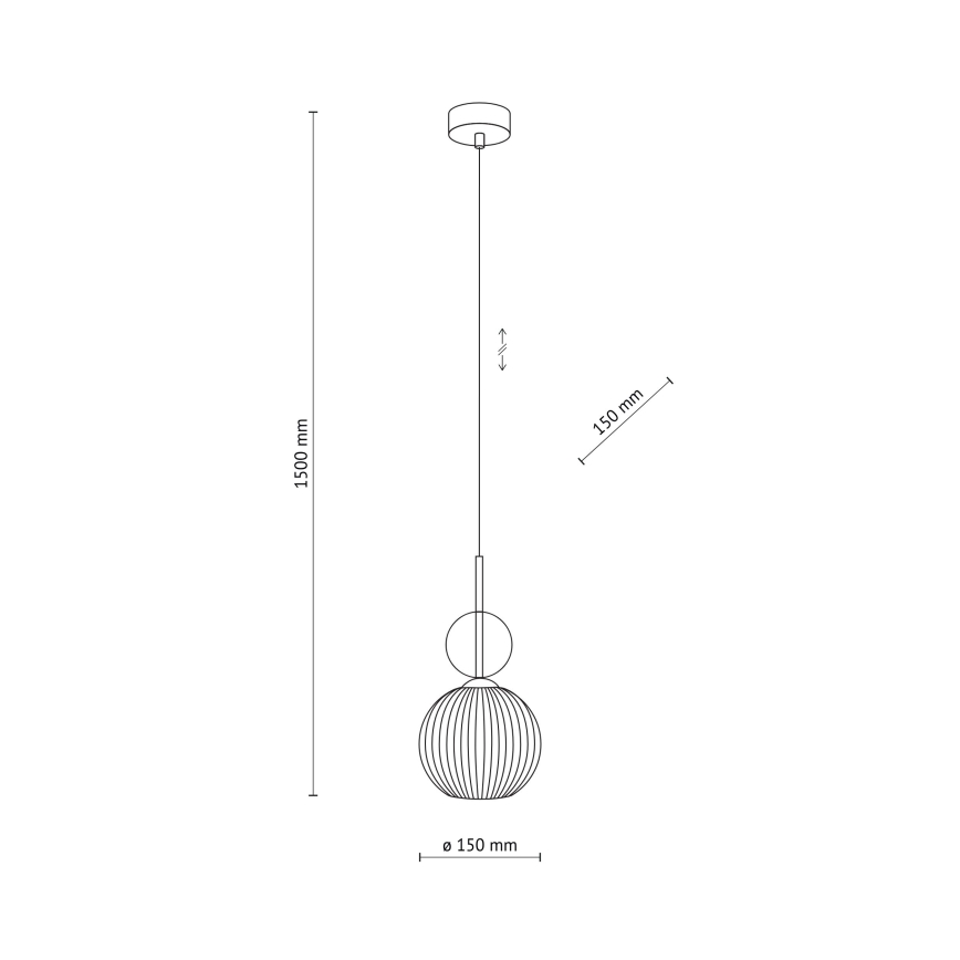 Κρεμαστό φωτιστικό SOPHIA με καλώδιο 1xE14/10W/230V μαύρο/καπνιστό μπεζ