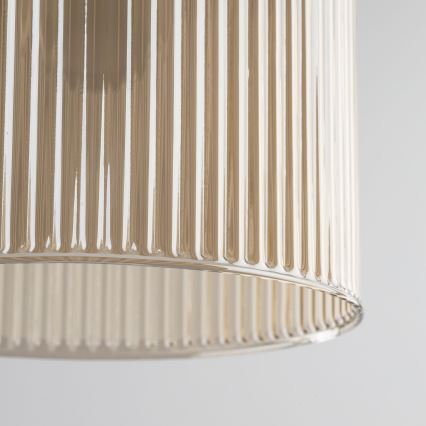 Κρεμαστό φωτιστικό SOPHIA σε καλώδιο 1xE14/10W/230V, μαύρο/καπνιστό μπεζ