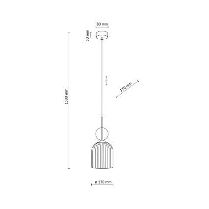 Κρεμαστό φωτιστικό SOPHIA σε καλώδιο 1xE14/10W/230V, μαύρο/καπνιστό μπεζ