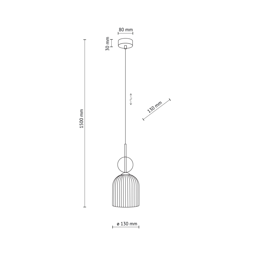 Κρεμαστό φωτιστικό SOPHIA σε καλώδιο 1xE14/10W/230V, μαύρο/καπνιστό μπεζ