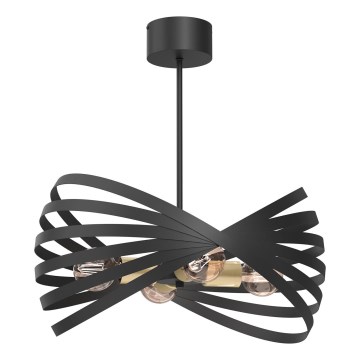 Κρεμαστό φωτιστικό SPARKLE 4xE27/15W/230V μαύρο/χρυσό