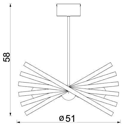 Κρεμαστό φωτιστικό SPARKLE 4xE27/15W/230V μαύρο/χρυσό
