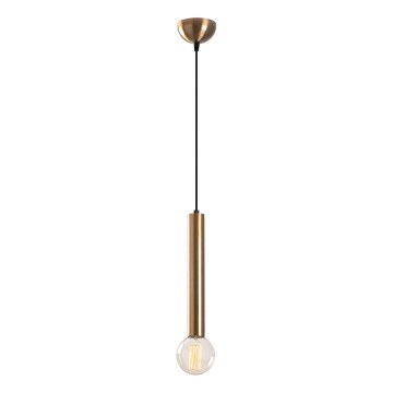 Κρεμαστό φωτιστικό TEMPO με καλώδιο 1xE27/40W/230V σε χρυσή απόχρωση