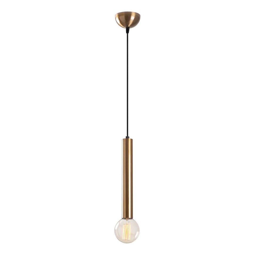 Κρεμαστό φωτιστικό TEMPO με καλώδιο 1xE27/40W/230V σε χρυσή απόχρωση