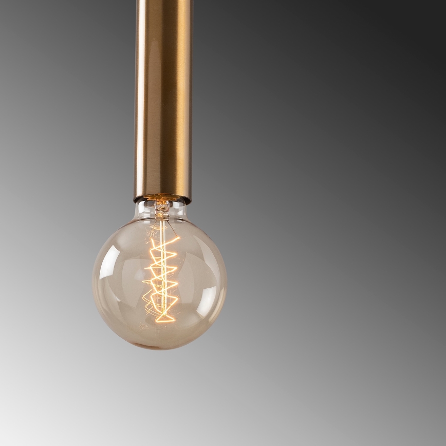Κρεμαστό φωτιστικό TEMPO με καλώδιο 1xE27/40W/230V σε χρυσή απόχρωση