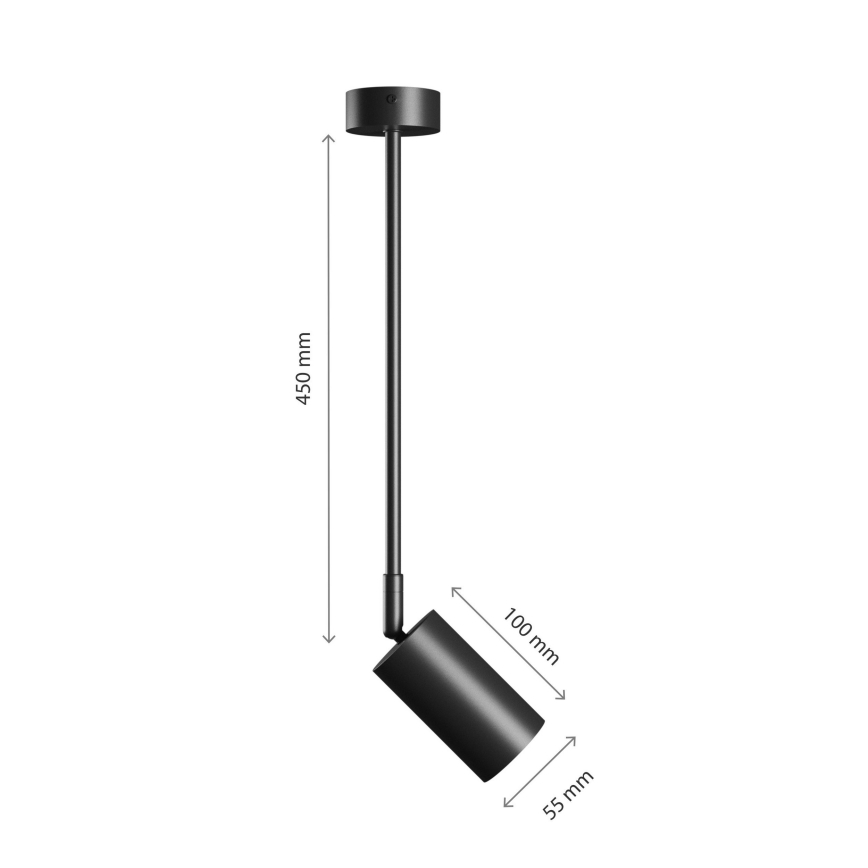 Κρεμαστό φωτιστικό VARIOSA 1xGU10/10W/230V μαύρο