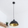 Κρεμαστό φωτιστικό VESPER με καλώδιο 1xE27/15W/230 Ø 30 cm μαύρο/χρυσό