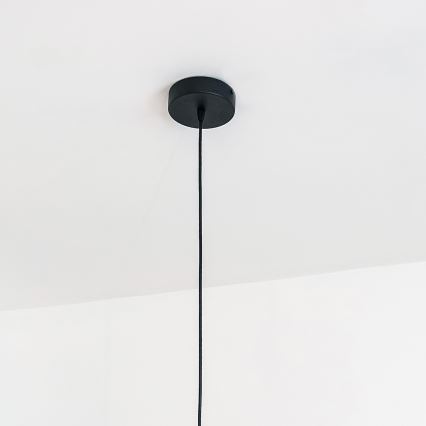 Κρεμαστό φωτιστικό VESPER με καλώδιο 1xE27/15W/230 Ø 30 cm μαύρο/χρυσό