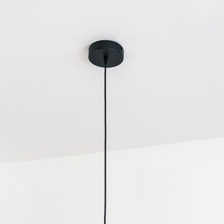 Κρεμαστό φωτιστικό VESPER με καλώδιο 1xE27/15W/230 Ø 30 cm μαύρο/χρυσό