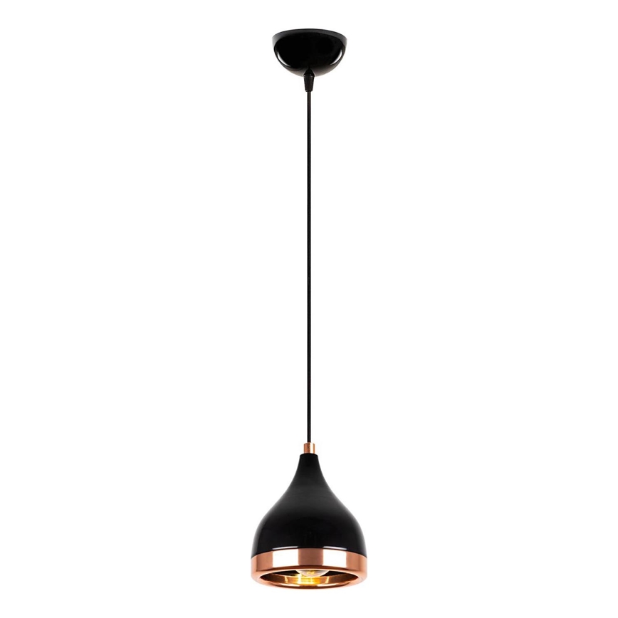 Κρεμαστό φωτιστικό YILDO 1xE27/40W/230V μαύρο/χάλκινο