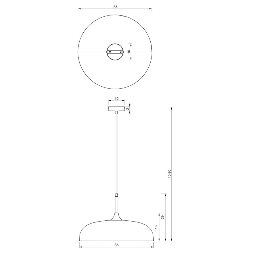 Κρεμαστό φωτιστικό - καμπάνα LINCOLN 1xE27/60W/230V δ. 35 cm πράσινο