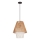 Κρεμαστό φωτιστικό με καλώδιο AFRICA 1xE27/40W/230V Ø 40 cm καφέ/κρεμ