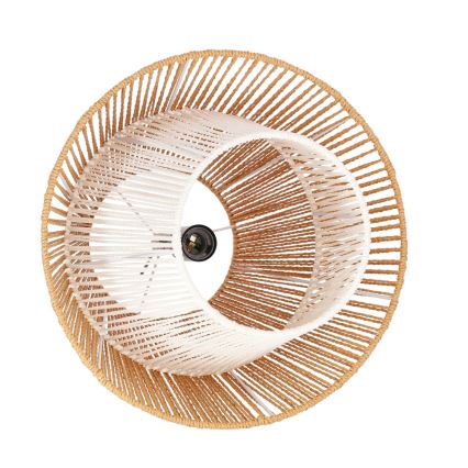 Κρεμαστό φωτιστικό με καλώδιο AFRICA 1xE27/40W/230V Ø 40 cm καφέ/κρεμ