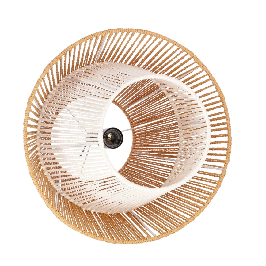 Κρεμαστό φωτιστικό με καλώδιο AFRICA 1xE27/40W/230V Ø 40 cm καφέ/κρεμ