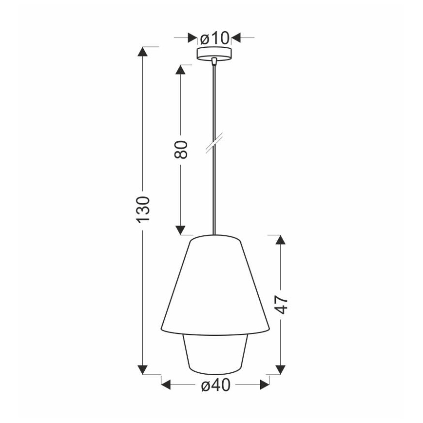Κρεμαστό φωτιστικό με καλώδιο AFRICA 1xE27/40W/230V Ø 40 cm καφέ/κρεμ