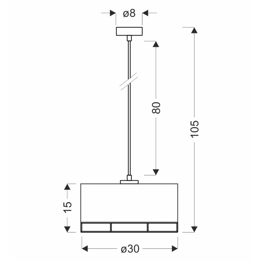 Κρεμαστό φωτιστικό με καλώδιο ARDI 1xE27/40W/230V καφέ/μαύρο