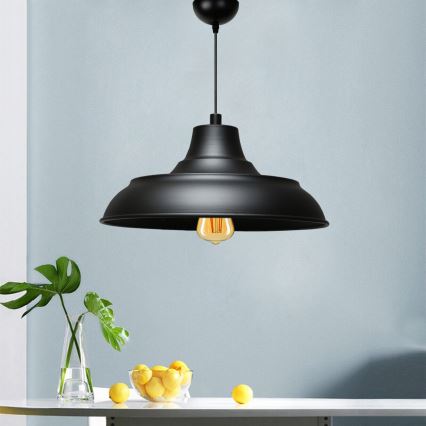 Κρεμαστό φωτιστικό με καλώδιο AYD 1xE27/40W/230V μαύρο