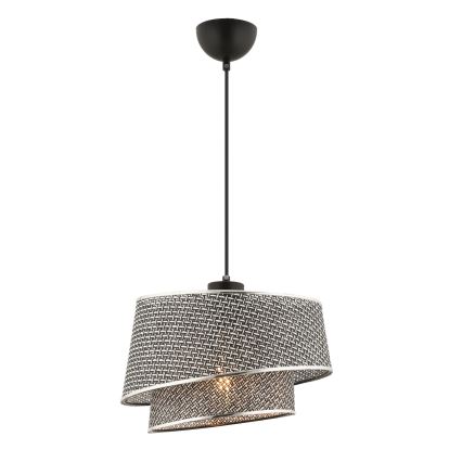 Κρεμαστό φωτιστικό με καλώδιο BARETTE 1xE27/60W/230V γκρι/γυαλισμένο χρώμιο