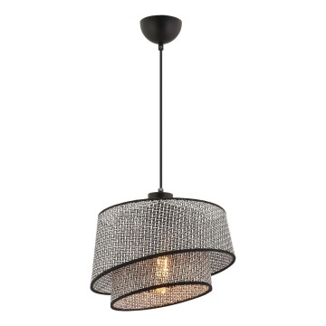 Κρεμαστό φωτιστικό με καλώδιο BARETTE 1xE27/60W/230V γκρι/μαύρο