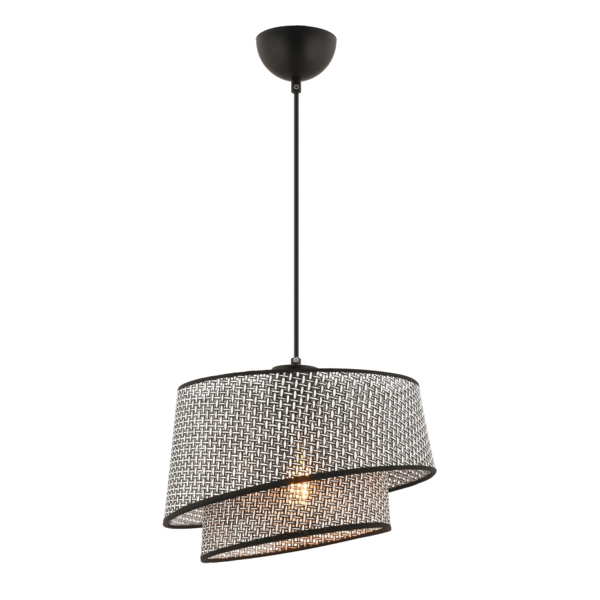 Κρεμαστό φωτιστικό με καλώδιο BARETTE 1xE27/60W/230V γκρι/μαύρο