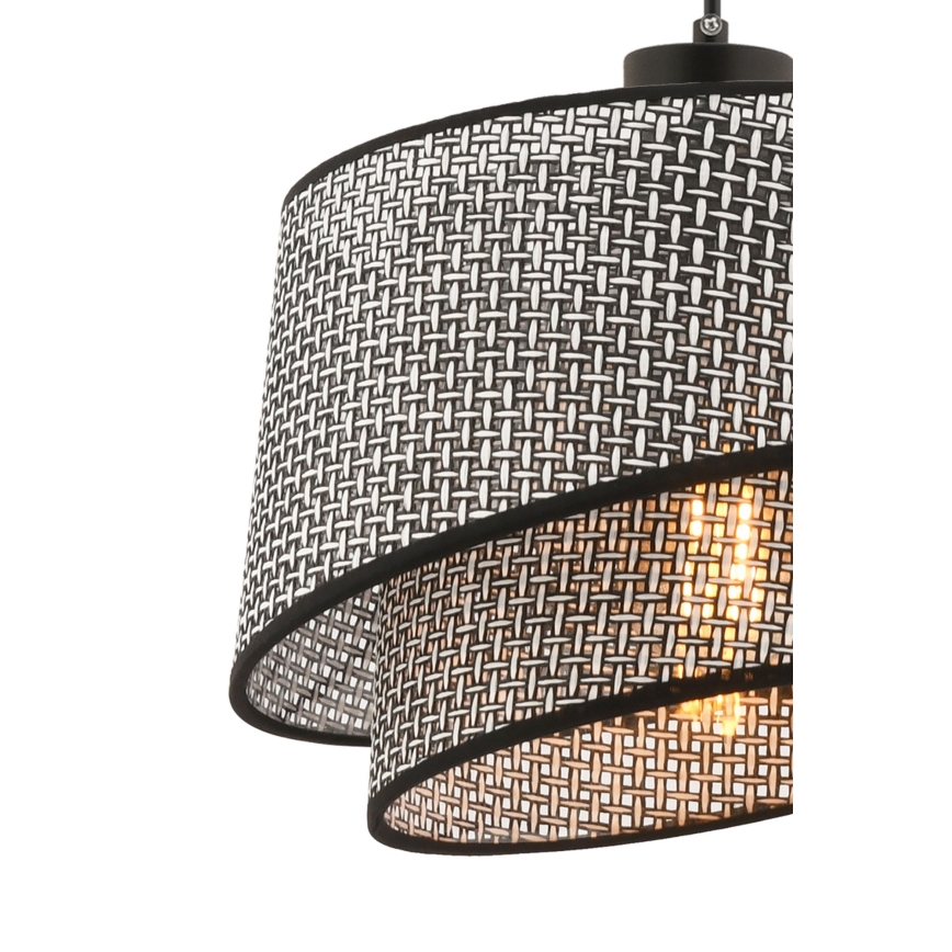 Κρεμαστό φωτιστικό με καλώδιο BARETTE 1xE27/60W/230V γκρι/μαύρο