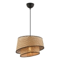 Κρεμαστό φωτιστικό με καλώδιο BARETTE 1xE27/60W/230V καφέ/μαύρο