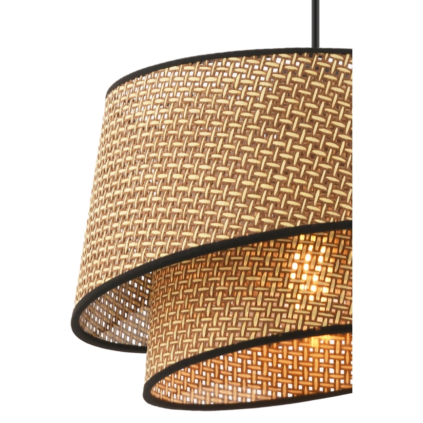 Κρεμαστό φωτιστικό με καλώδιο BARETTE 1xE27/60W/230V καφέ/μαύρο