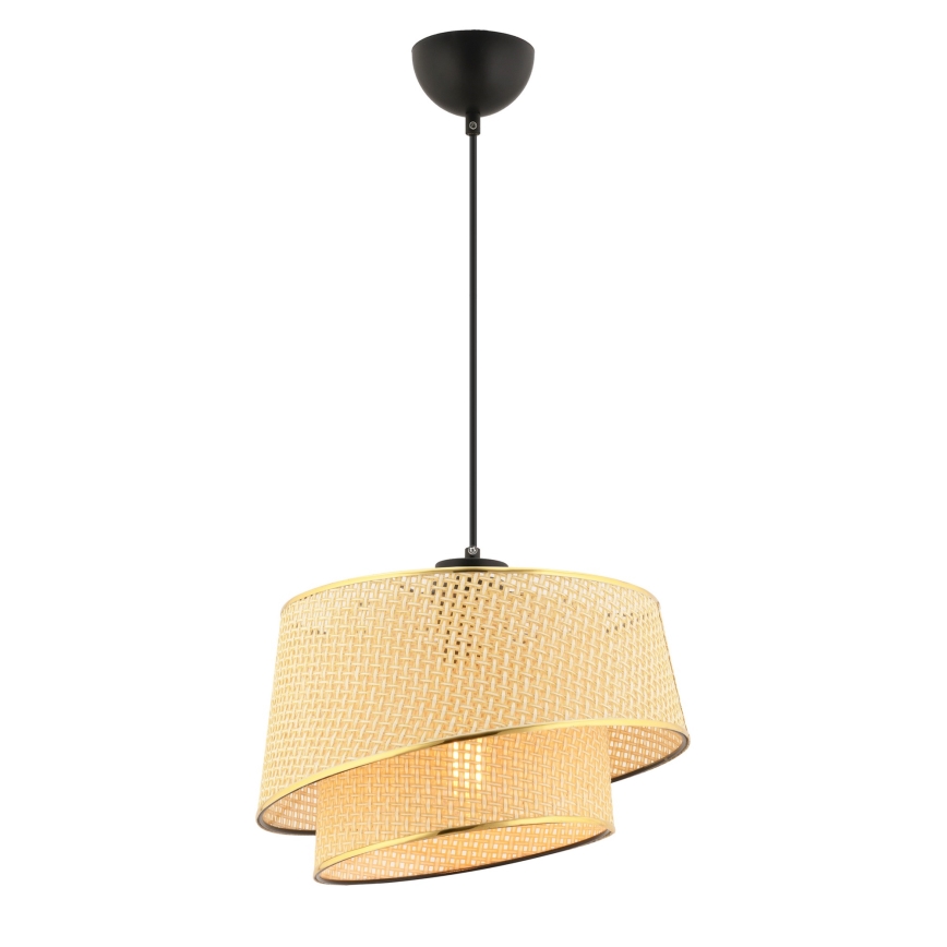 Κρεμαστό φωτιστικό με καλώδιο BARETTE 1xE27/60W/230V καφέ/χρυσό
