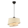 Κρεμαστό φωτιστικό με καλώδιο BARETTE 1xE27/60W/230V κρεμ/γυαλιστερό χρώμιο