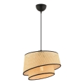 Κρεμαστό φωτιστικό με καλώδιο BARETTE 1xE27/60W/230V μπεζ/μαύρο