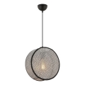 Κρεμαστό φωτιστικό με καλώδιο BIG DRUM 1xE27/60W/230V γκρι/μαύρο