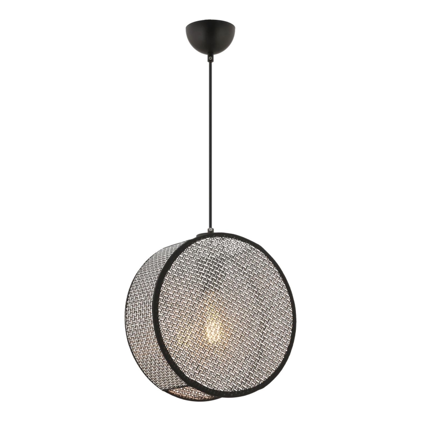 Κρεμαστό φωτιστικό με καλώδιο BIG DRUM 1xE27/60W/230V γκρι/μαύρο