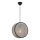 Κρεμαστό φωτιστικό με καλώδιο BIG DRUM 1xE27/60W/230V γκρι/μαύρο