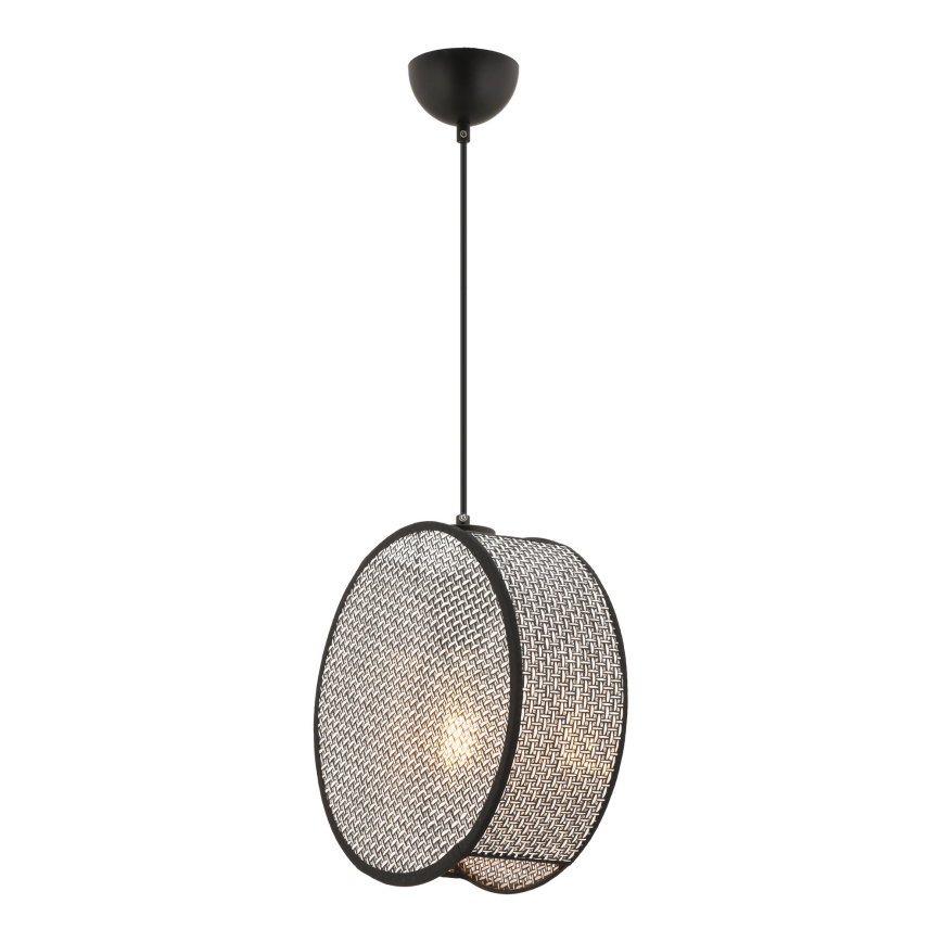 Κρεμαστό φωτιστικό με καλώδιο BIG DRUM 1xE27/60W/230V γκρι/μαύρο