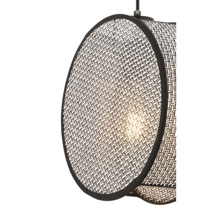 Κρεμαστό φωτιστικό με καλώδιο BIG DRUM 1xE27/60W/230V γκρι/μαύρο