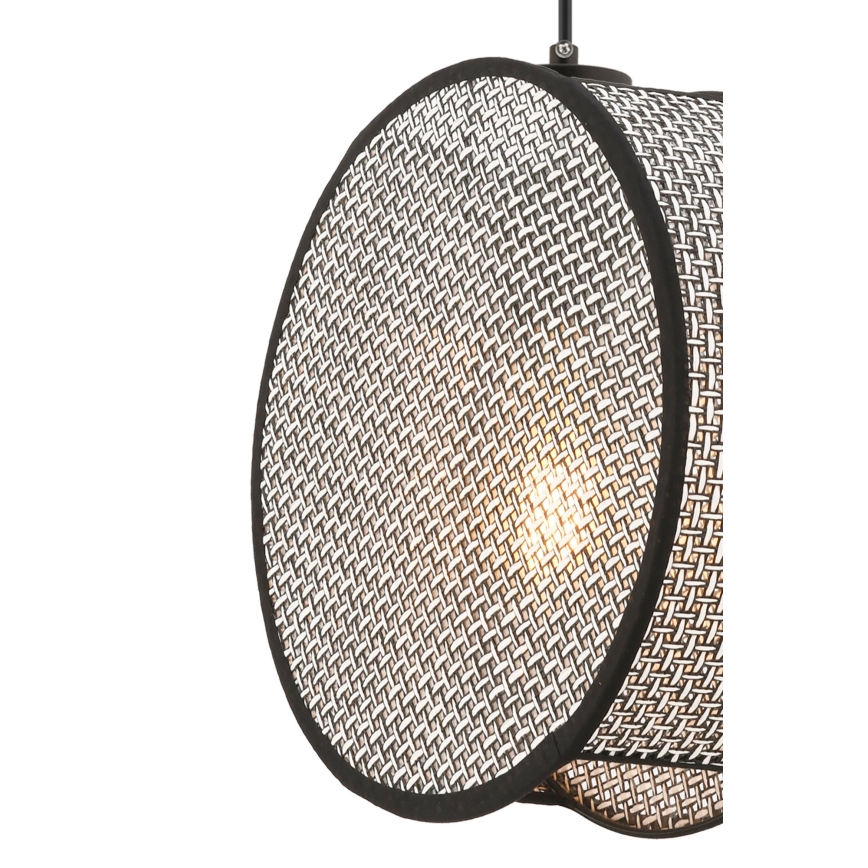 Κρεμαστό φωτιστικό με καλώδιο BIG DRUM 1xE27/60W/230V γκρι/μαύρο