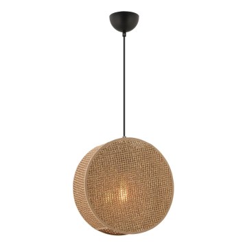 Κρεμαστό φωτιστικό με καλώδιο BIG DRUM 1xE27/60W/230V καφέ