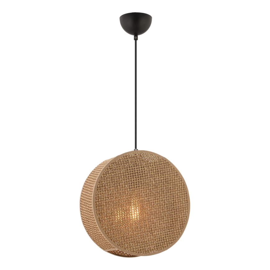 Κρεμαστό φωτιστικό με καλώδιο BIG DRUM 1xE27/60W/230V καφέ