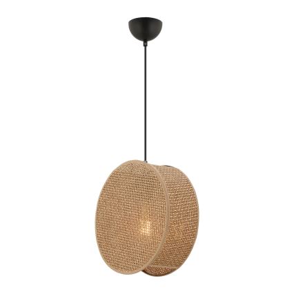 Κρεμαστό φωτιστικό με καλώδιο BIG DRUM 1xE27/60W/230V καφέ