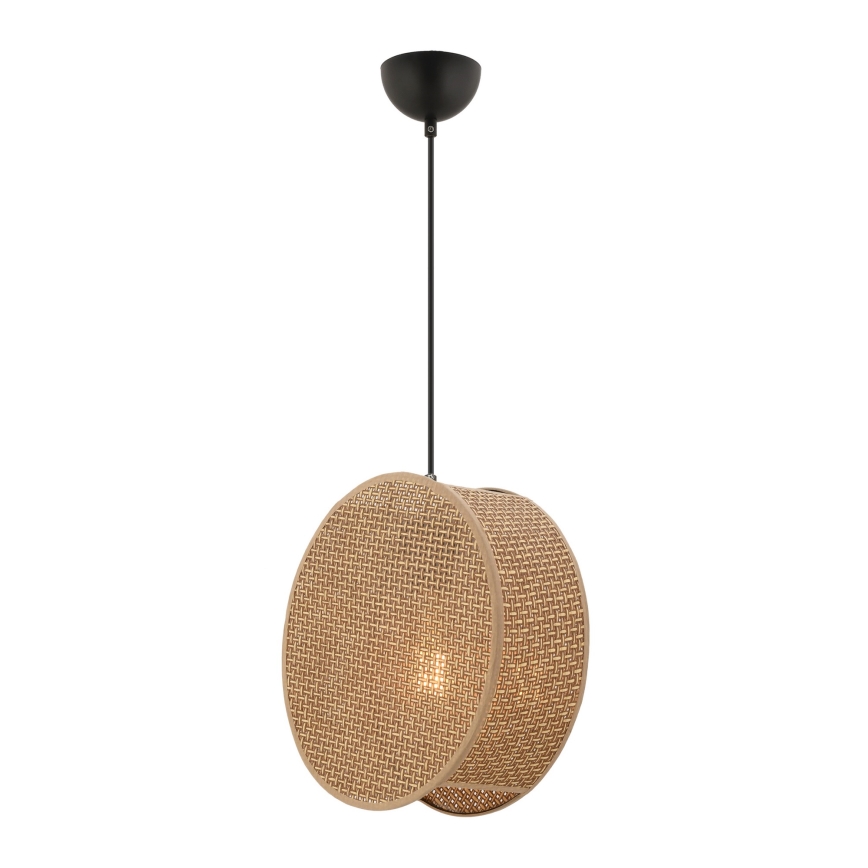 Κρεμαστό φωτιστικό με καλώδιο BIG DRUM 1xE27/60W/230V καφέ