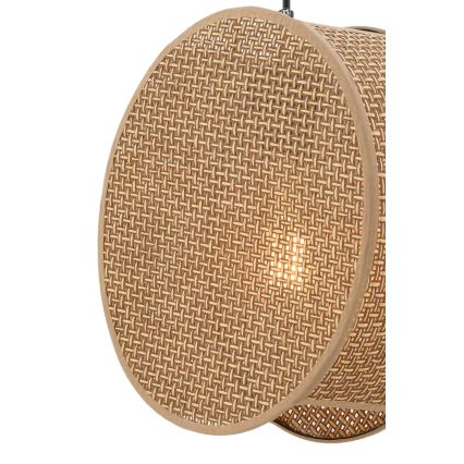 Κρεμαστό φωτιστικό με καλώδιο BIG DRUM 1xE27/60W/230V καφέ